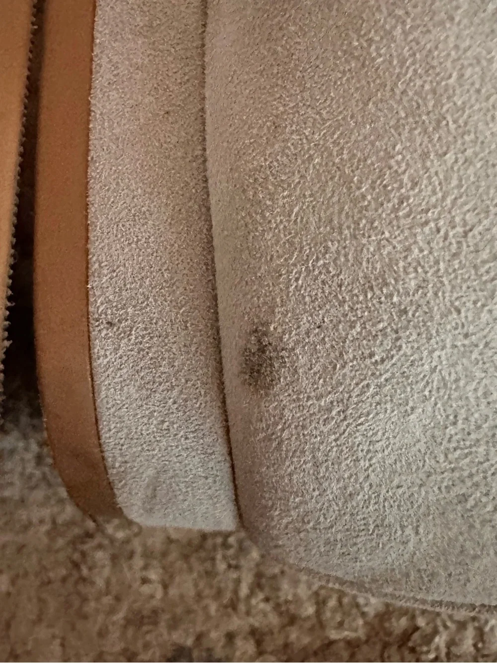 ANTONIO MELANI Light Gray Leather Ballet Flats